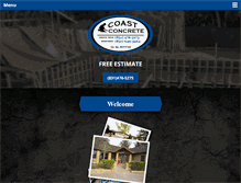 Tablet Screenshot of coastconcrete.com